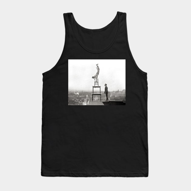 Stuntman Performs Balancing Act, 1917. Vintage Photo Tank Top by historyphoto